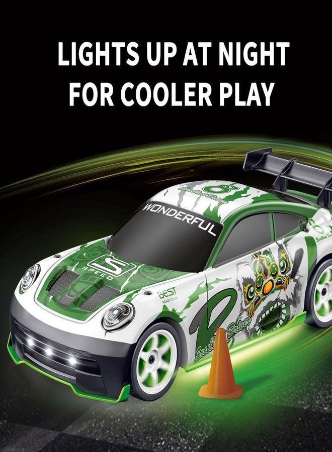 KERBRO 2.4G RC Stunt Car for Kids | 1:18 Remote Control Drift Racing Car with 360° Spins, Cool Lights - Boys Toy Gift - Image 3